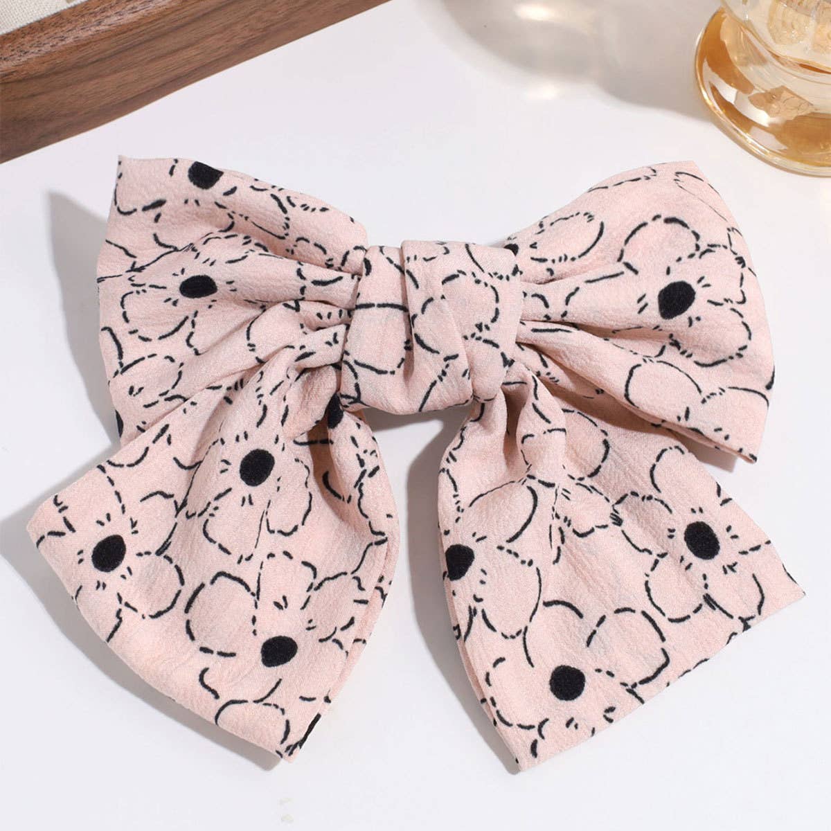 SIMPLE AND ELEGANT FLOWER DOT BOW CLIP_CWAHA2301
