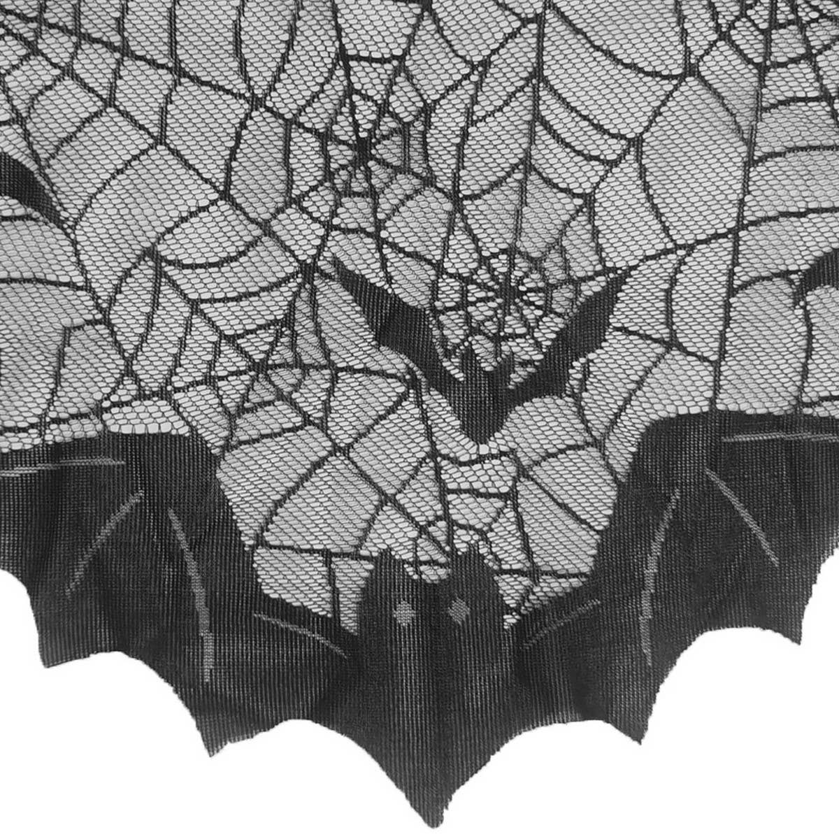 HALLOWEEN MANTEL BAT LACE TABLE RUNNER_CWMM1725
