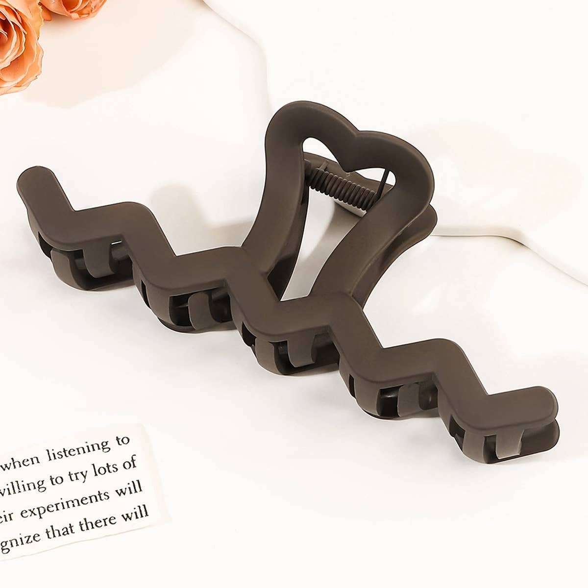 Frosted Wavy Large Hair Clip_Cwaha0930