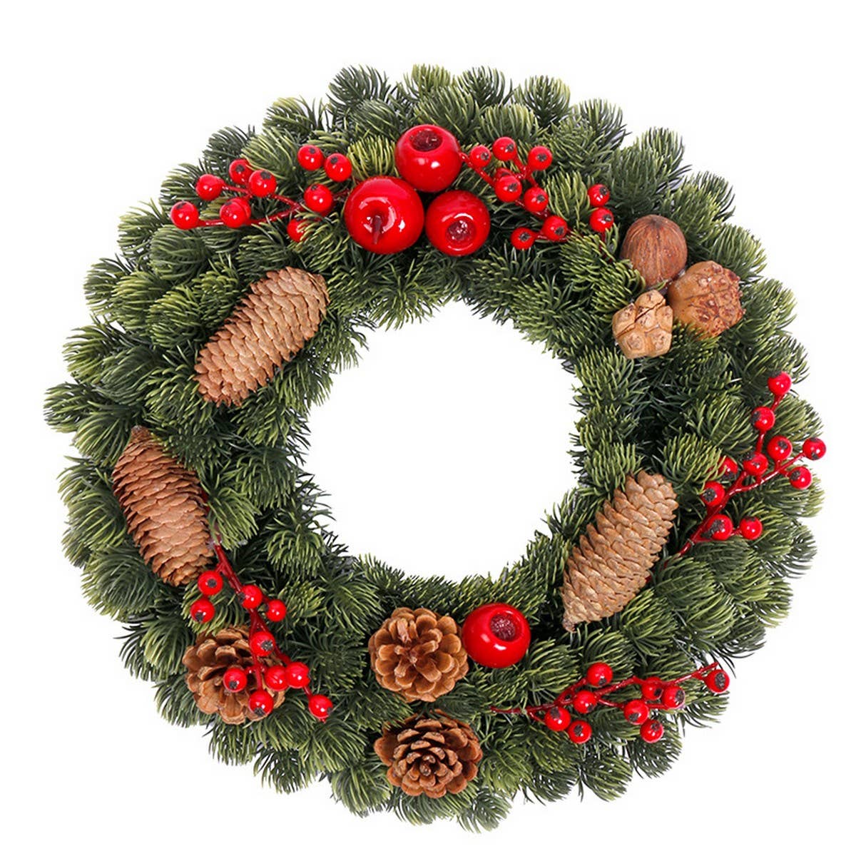 Ins Nordic Faux Nordic Pine Christmas Wreath_Cwmm9926