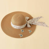 NEW BUTTERFLY PATTERN STRAPPY DOME STRAW HAT_CWAH1435