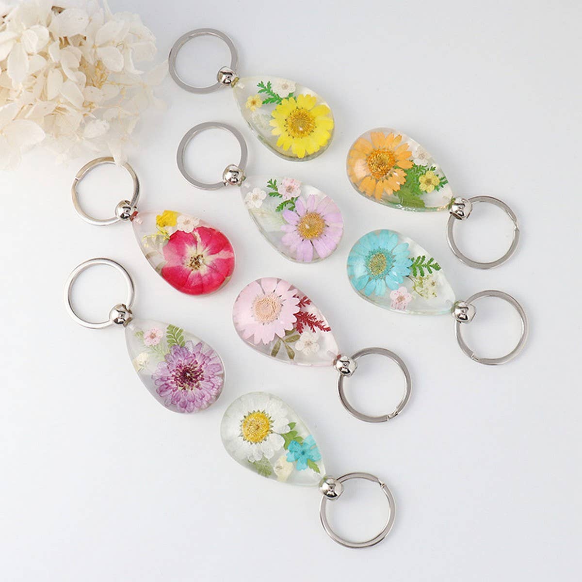 CREATIVE REAL FLOWER KEYCHAIN CAR PENDANT_CWMM3704