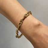 GOLD STAINLESS STEEL CHAIN BRACELET NO FADING_CWAJE4876