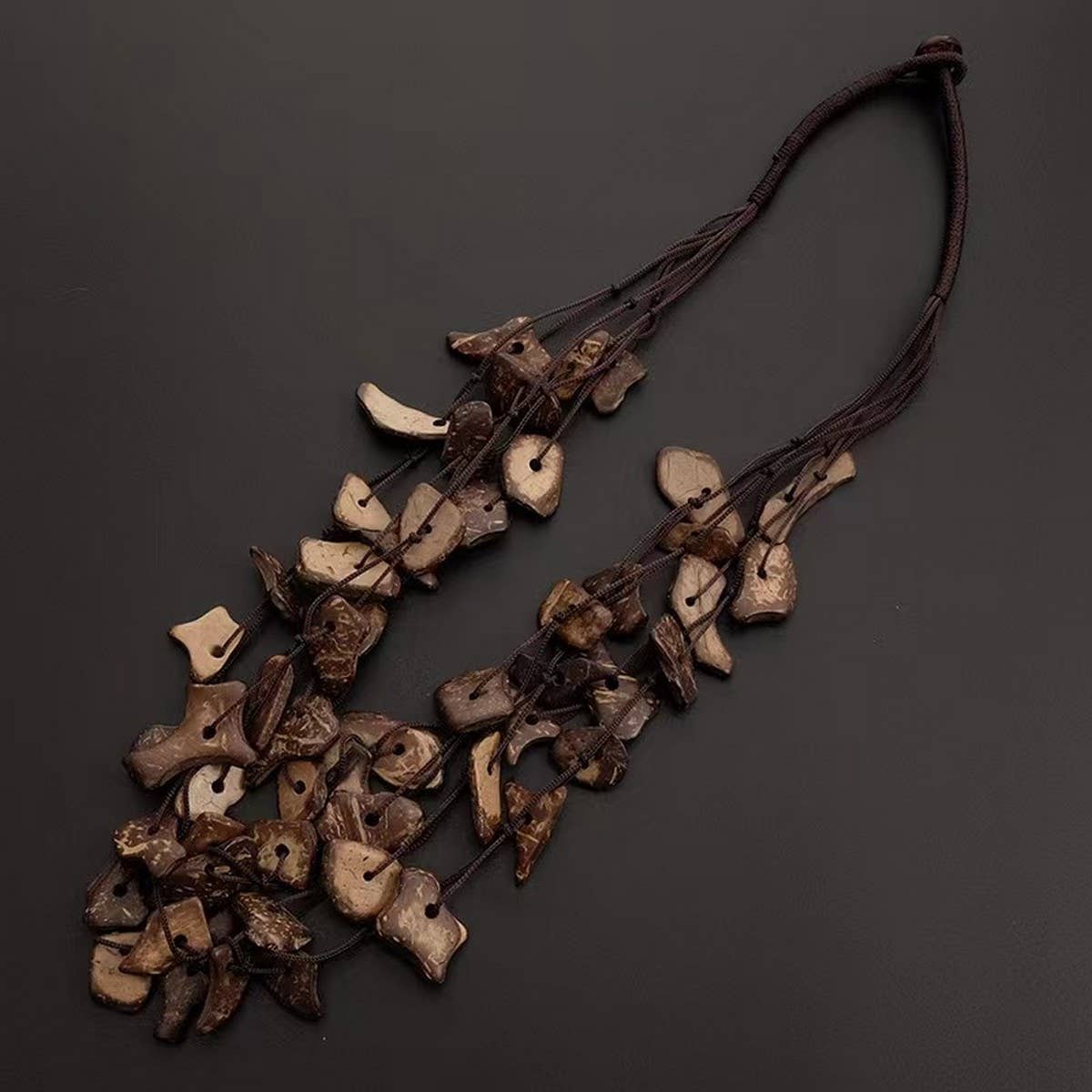 HANDMADE COLORFUL RICE BEAD FLOWER NECKLACE_CWMM4426