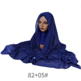 CLASSIC SOLID COLOR PEARL CHIFFON ETHNIC HEADSCARF_CWASC2449