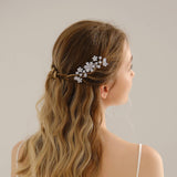 SIMPLE AND VERSATILE FLOWER BRIDAL COMB SET_CWAHA2775