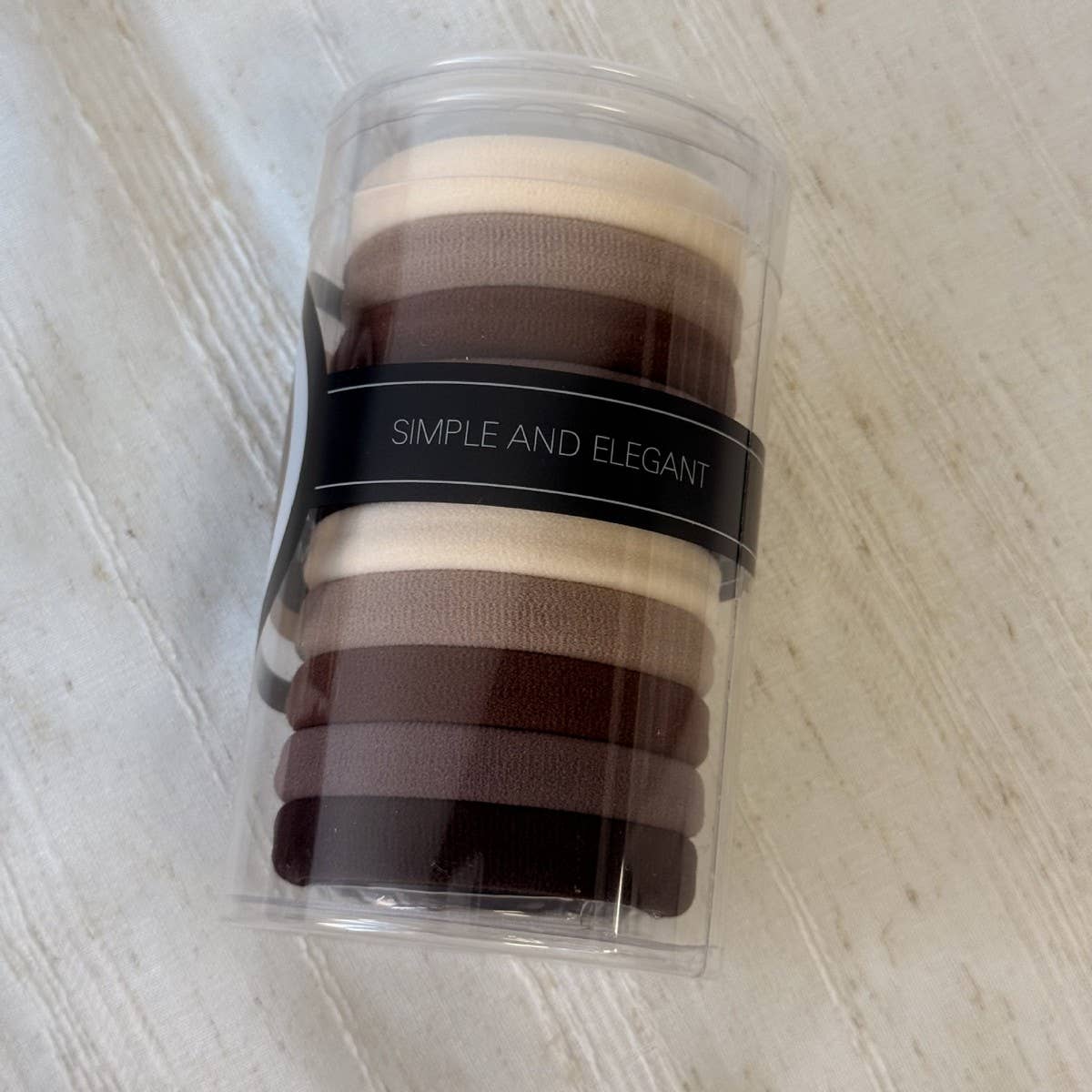 Knit Bow Scrunchie Coffee Lazy Hair Tie_Cwaha07919
