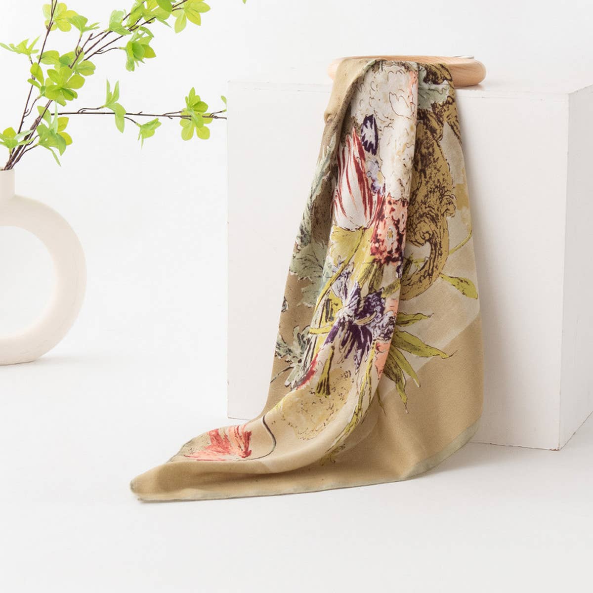 Thermal Shirt Geometric Print Scarf_Cwasc0926