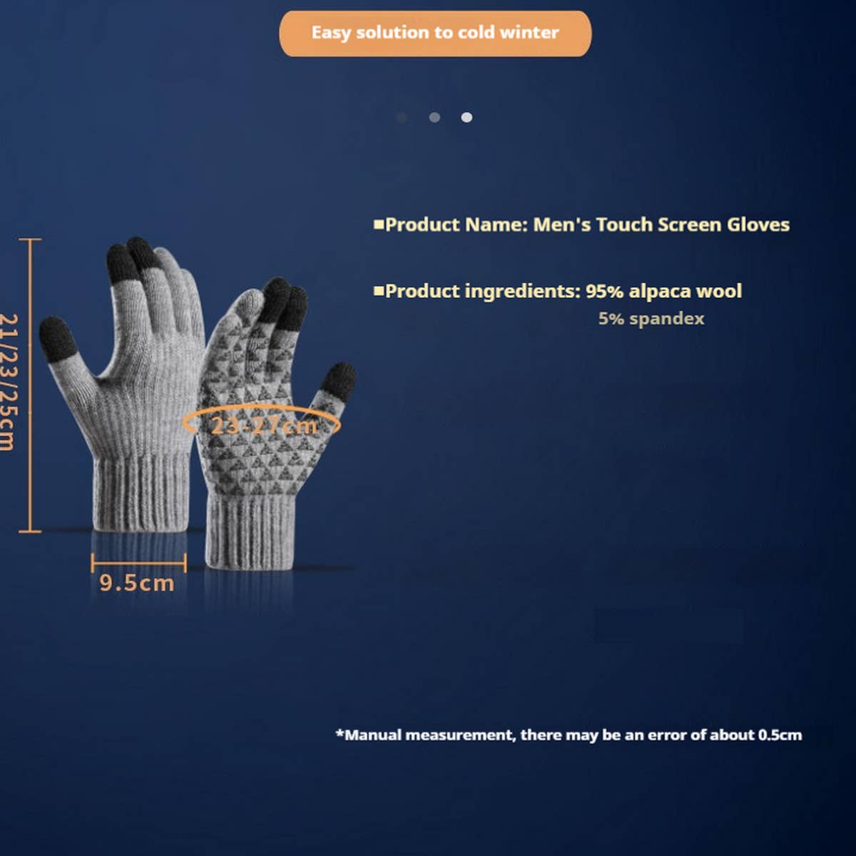 MEN S WINTER ALPACA WOOL KNIT TOUCHSCREEN GLOVES_CWAG0522