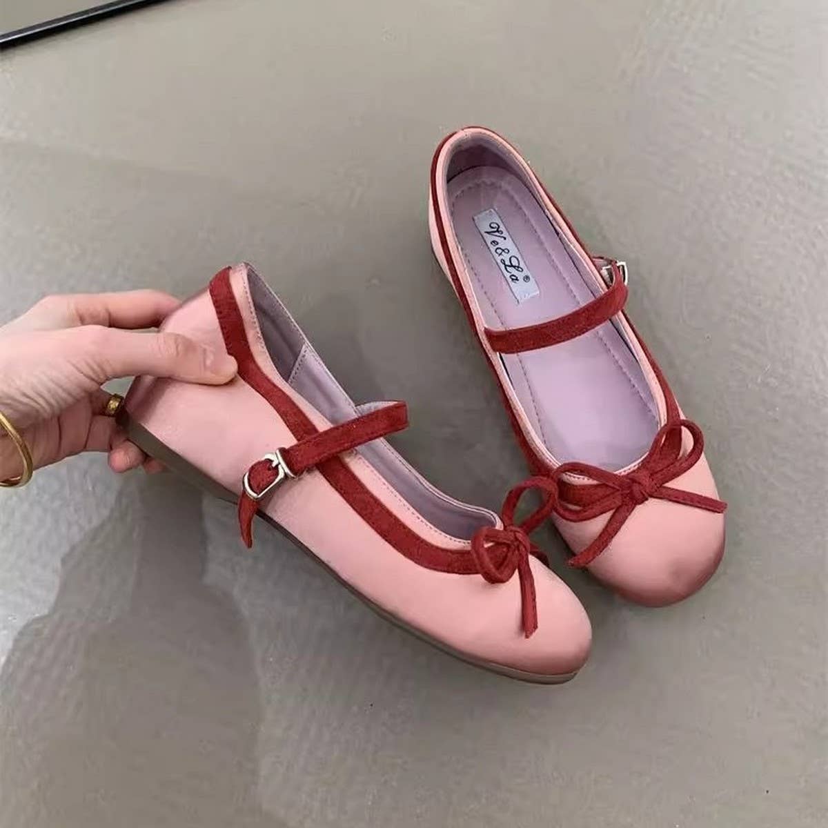 SATIN BOW MARY JANE SHOES WITH HIDDEN WEDGE_CWSHF0117