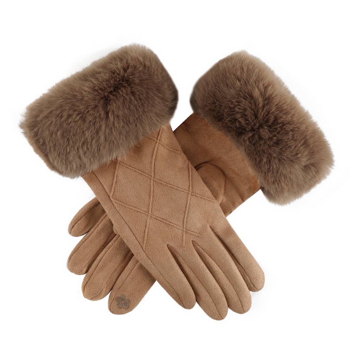 FASHIONABLE PLAID TOUCH SCREEN ADULT GLOVES_CWAG0383