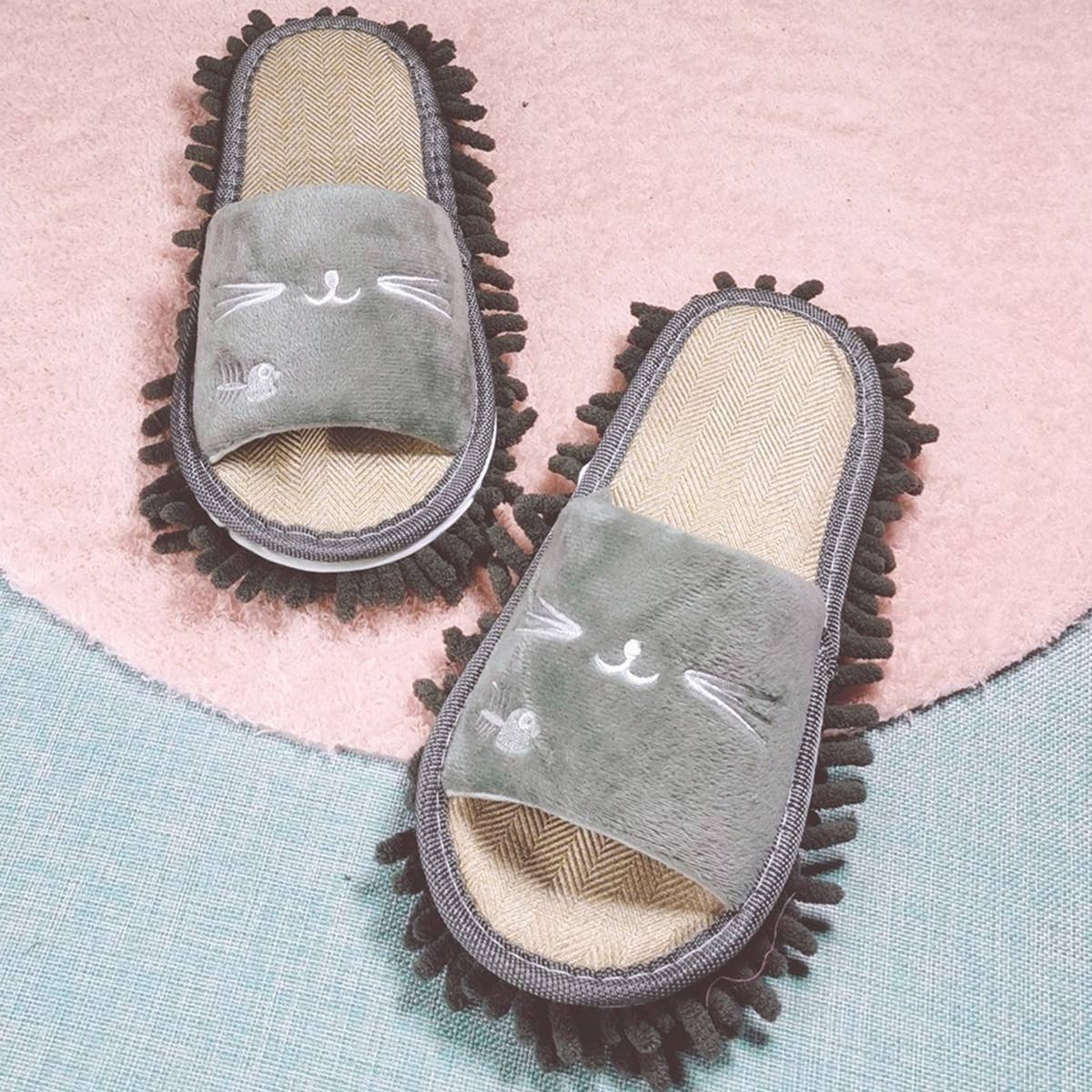 Washable Mop Slippers Mop Shoes Dusting Slippers