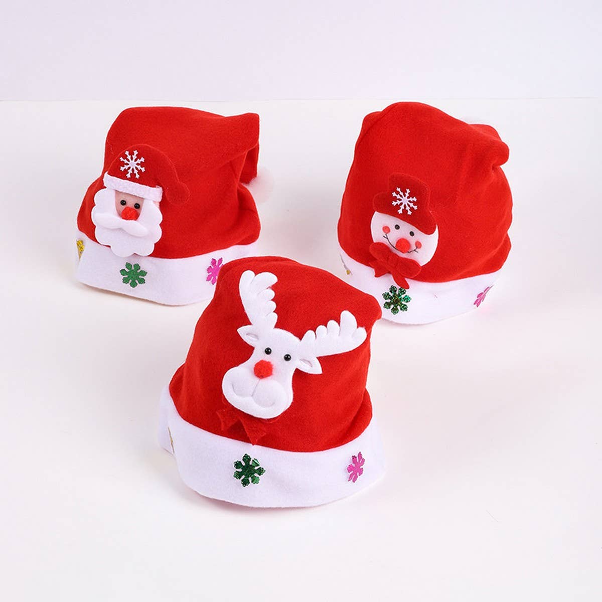 CHRISTMAS GIFT BRUSHED LIGHTED SANTA HAT_CWAH2315