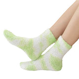 Women Padded Tie-Dyed Coral Velvet Socks_Cwms0346