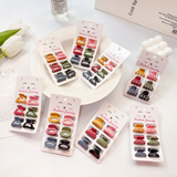 6PCS CANDY COLOR MINI HAIR CLAWS CUTE BANG CLIPS_CWAHA0727