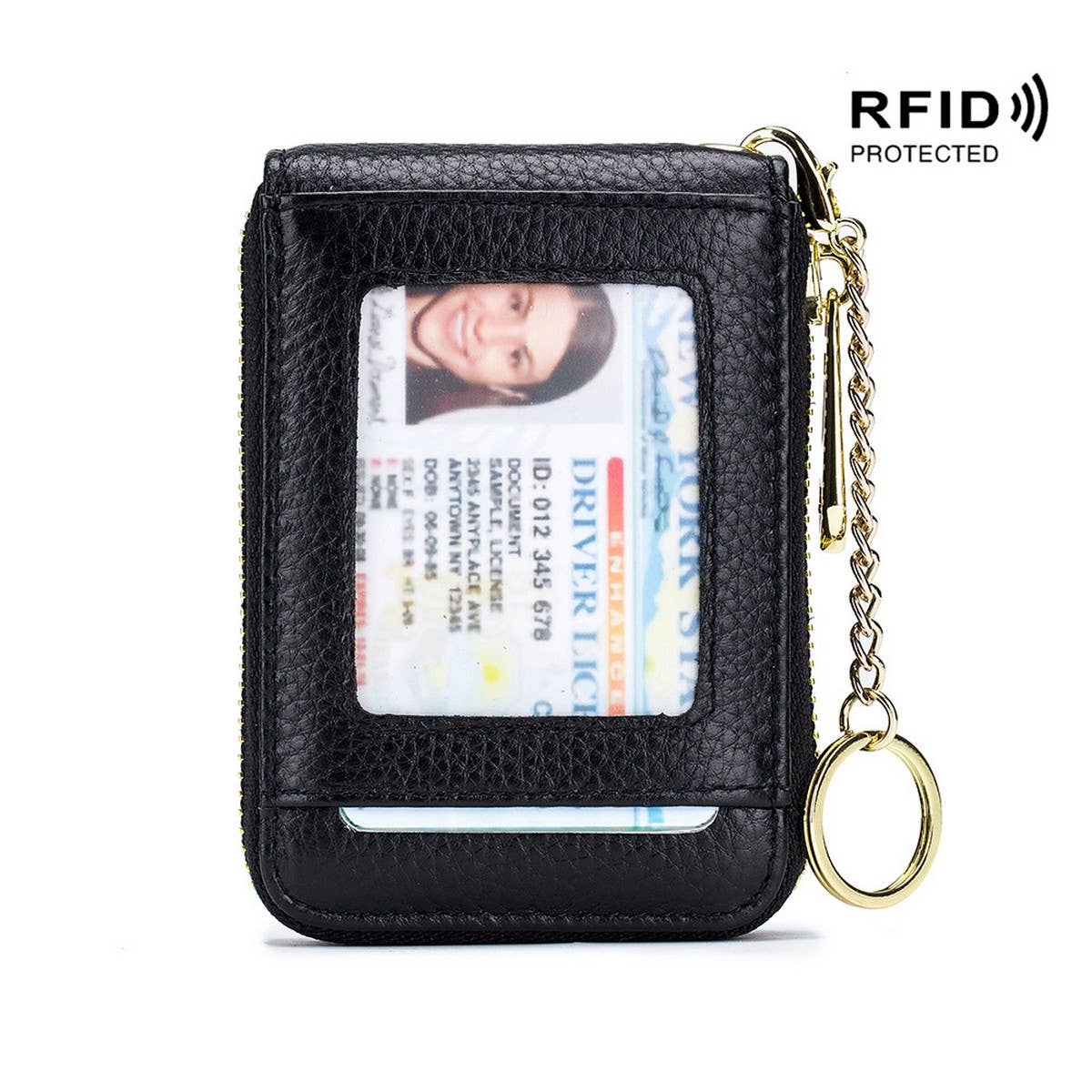 KEYCHAIN GENUINE LEATHER MULTIFUNCTIONA CARD HOLDER_CWAB3833