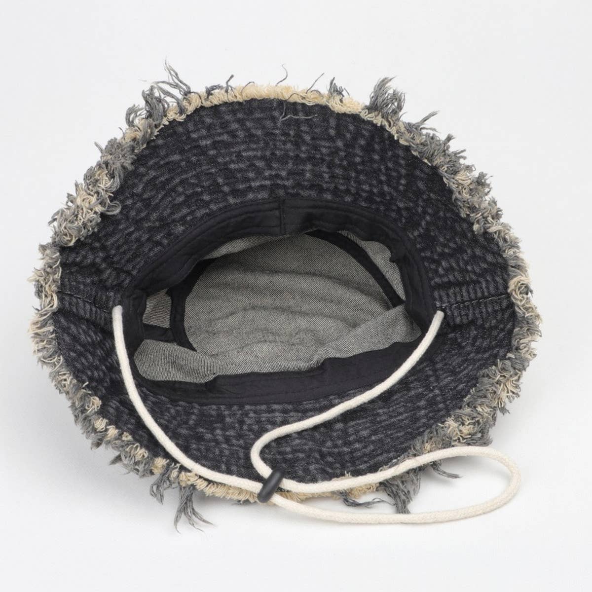 Vintage Washed Raw Edge Gradient Bucket Hat_Cwah1133