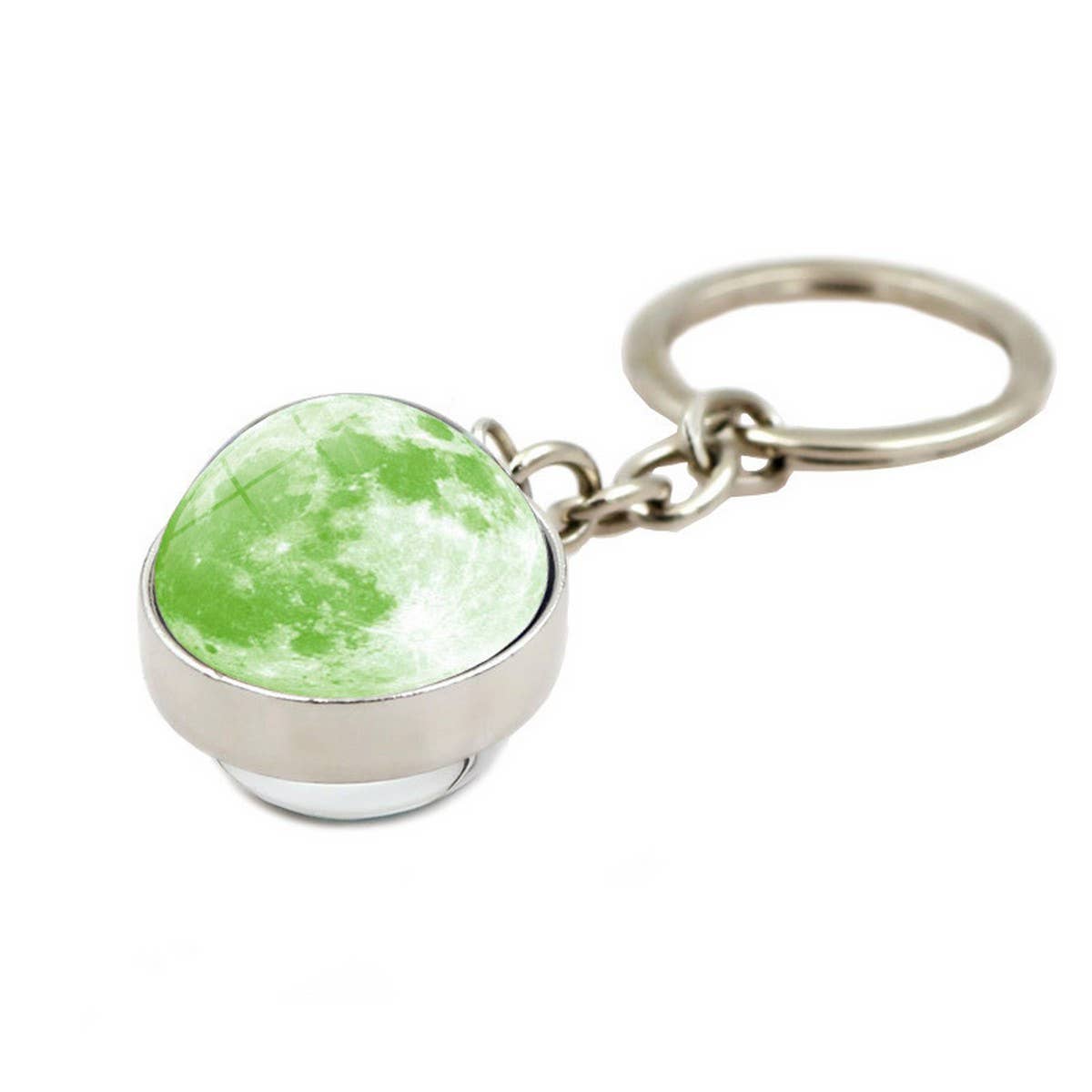 COSMIC MOON CRYSTAL GLASS BALL KEYCHAIN PENDANT_CWMM0499
