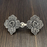 NEW BUCKLE ROSE LEAF RETRO SHAWL CLIP FIXED_CWMM2206