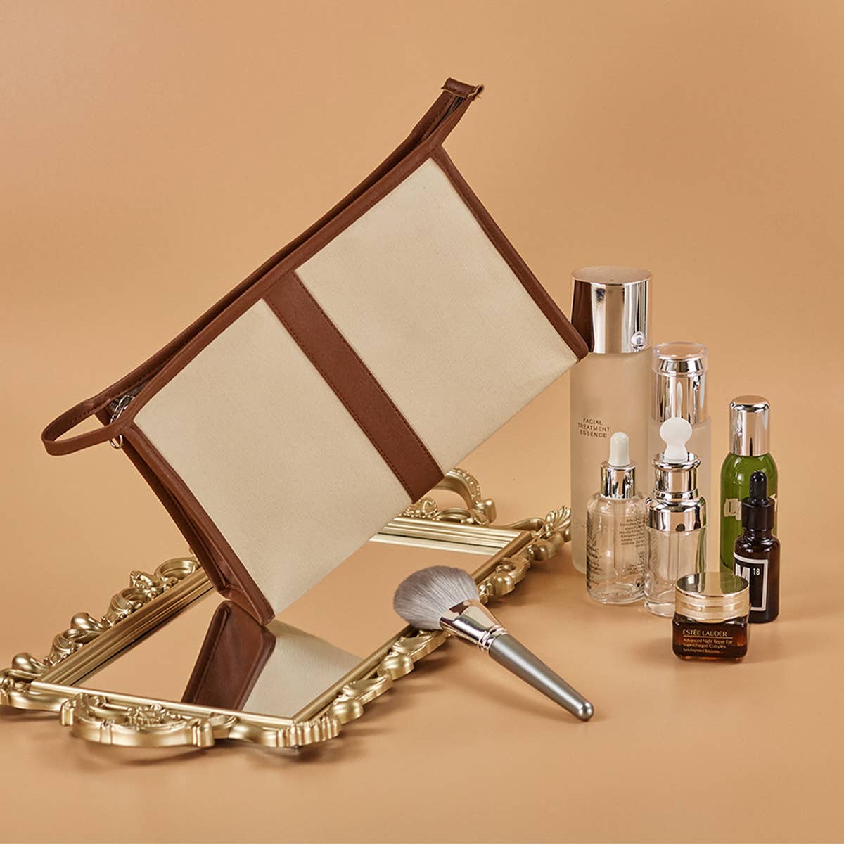 CANVAS PATCHWORK TRAVEL MAKEUP BAG_CWAB1432