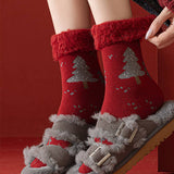 Ultra-Thick Fleece Winter Warm Cartoon Socks_Cwms03159