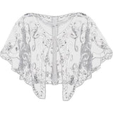 SEQUIN LACE EVENING SHAWL PARTY FORMAL WRAP_CWMM8953