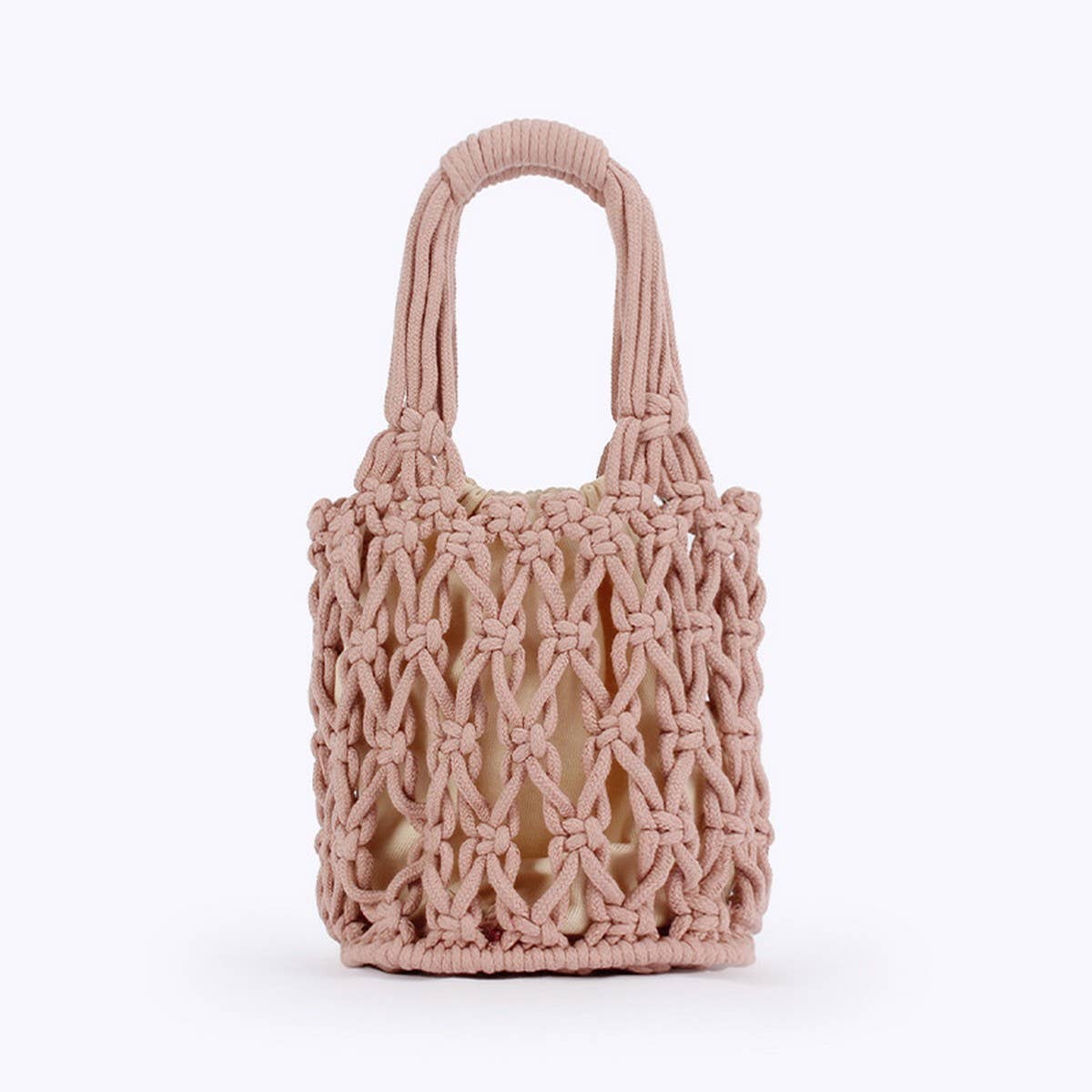 FASHION HOLLOW THICK COTTON ROPE HAND WOVEN BAG_CWAB4687
