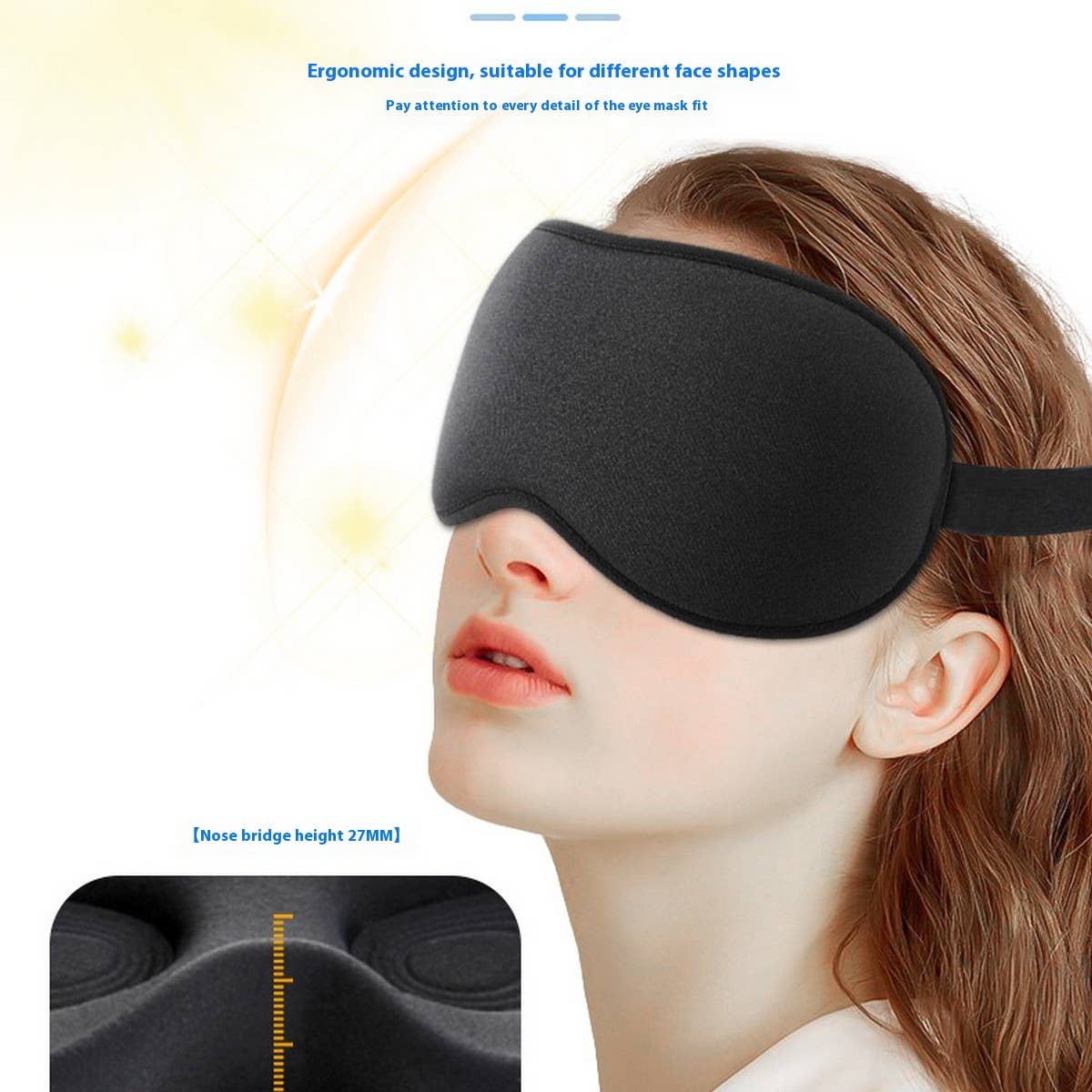 3D SOFT SLEEP MASK LIGHT BLOCKING BREATHABLE_CWMM8042