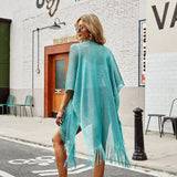 LONG TASSEL LACE FRONT OPEN KIMONO FOR SUMMER_CWASC0803