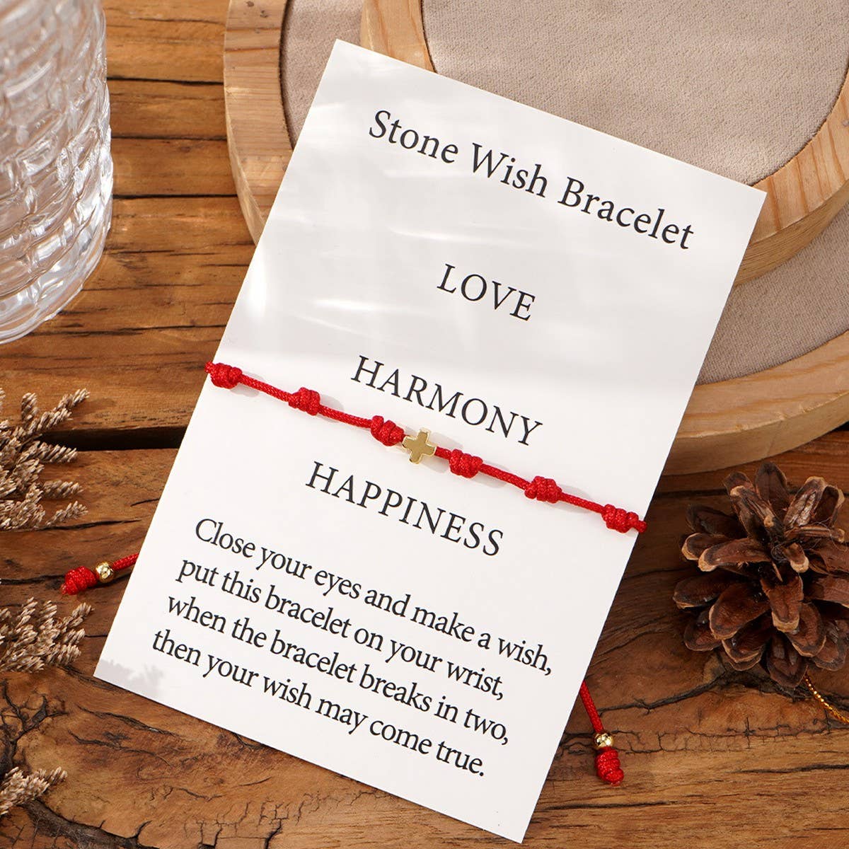 COPPER BEAD PERUVIAN KNOT COPPER CROSS BRACELET_CWMM3859