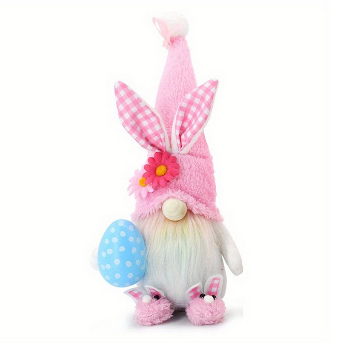 EASTER BUNNY PLUSH DOLL PINK DOLL ORNAMENTS_CWMM3472