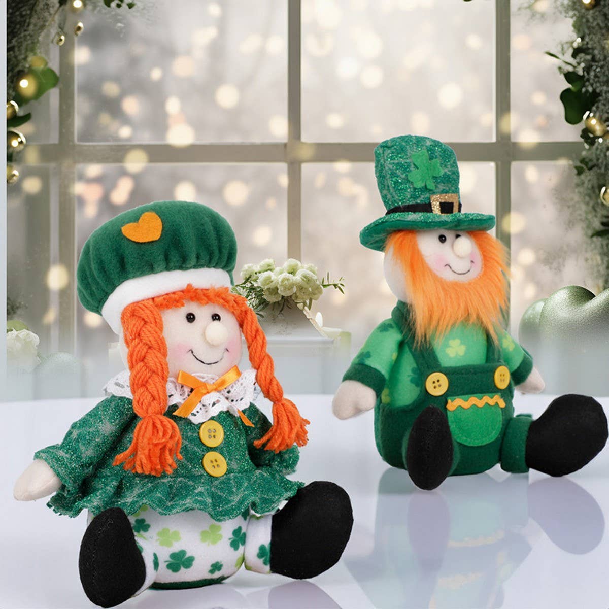 ST PATRICKS DAY GREEN SKIRT DOLL ORNAMENT_CWMM3453
