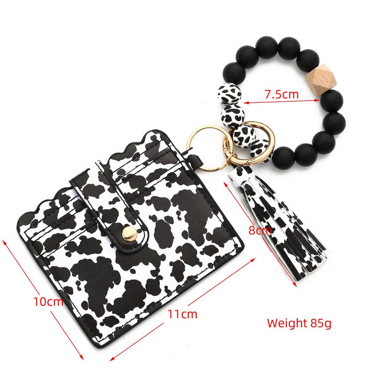 Western Style Cow Head Wallet With Silicone Beads_Cwab4993