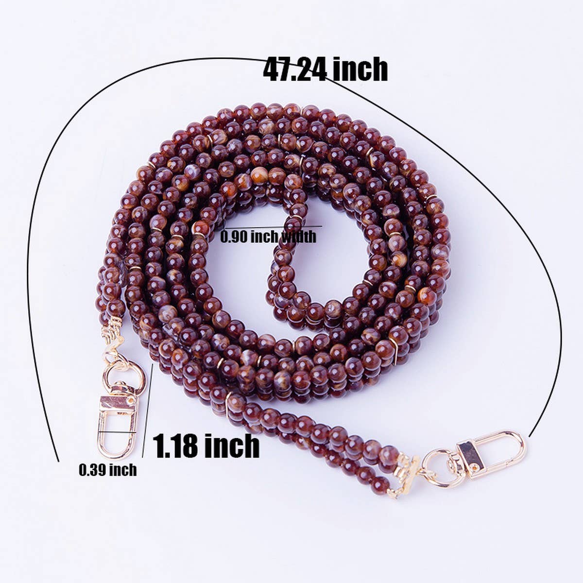 ACRYLIC TRIPLE ROW CHAIN BAG CHAIN PHONE CHAIN_CWMM5104