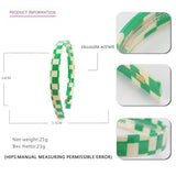 COLORFUL CHECKERBOARD ACETATE HEADBAND HAIRPIN_CWAHA4383