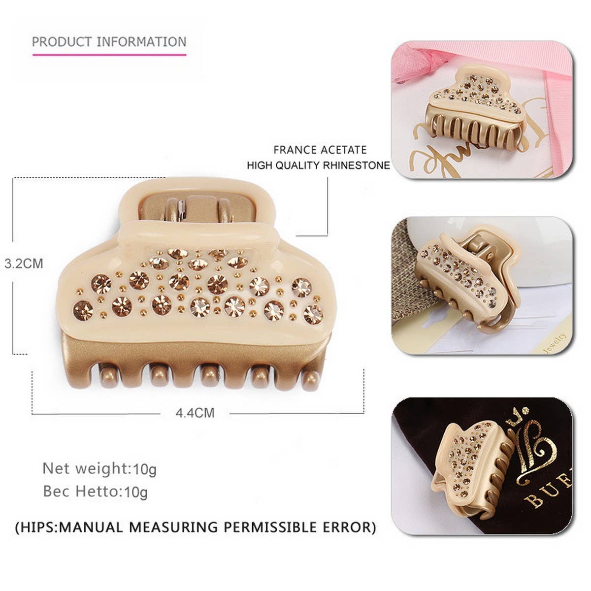 ACETATE DIAMOND MEDIUM SIZE HAIRPIN_CWAHA4240