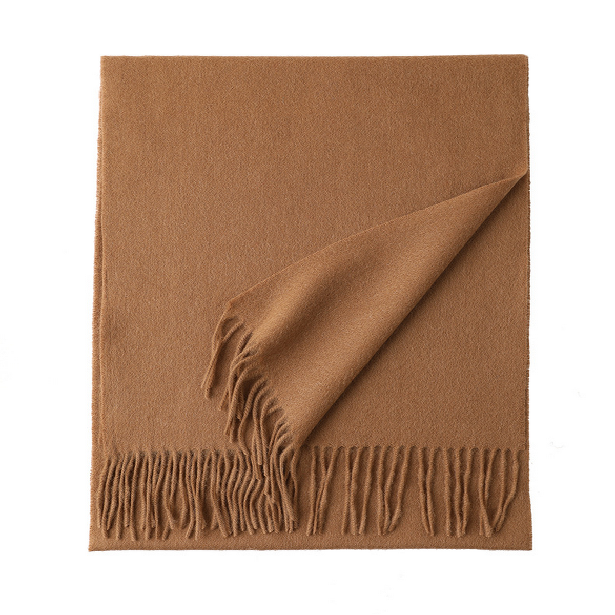 Unisex Wool Scarf Soft Solid Color With Tassels_Cwasc2707