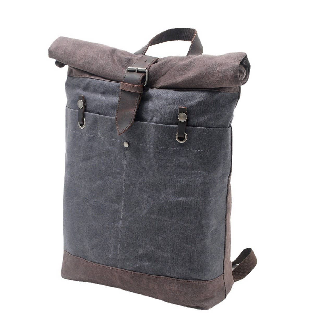 Vintage Canvas Waterproof Backpack For Men_Cwab5542