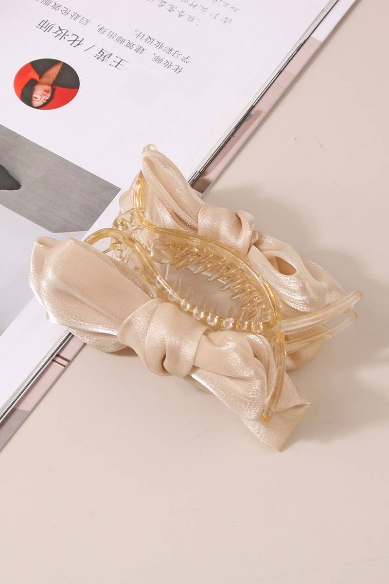 Cwaha0580_Mesh Bow Clip Princess Head Ponytail Clip