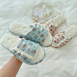 CHEONGSAM BUTTONED PLUSH OPEN TOE HOME SLIPPERS_CWMM2987