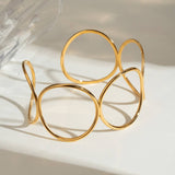 STYLISH IRREGULAR LARGE CIRCLE OPEN CUFF BRACELET_CWAJE4900