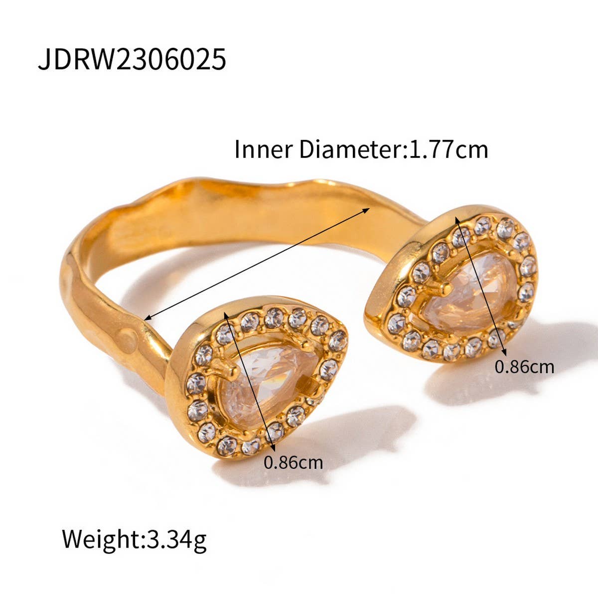 RETRO NICHE HIGH END OPEN RING_CWAJE1381