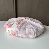 PINK SWEET SPLICING CLOUD BERET_CWAB2904