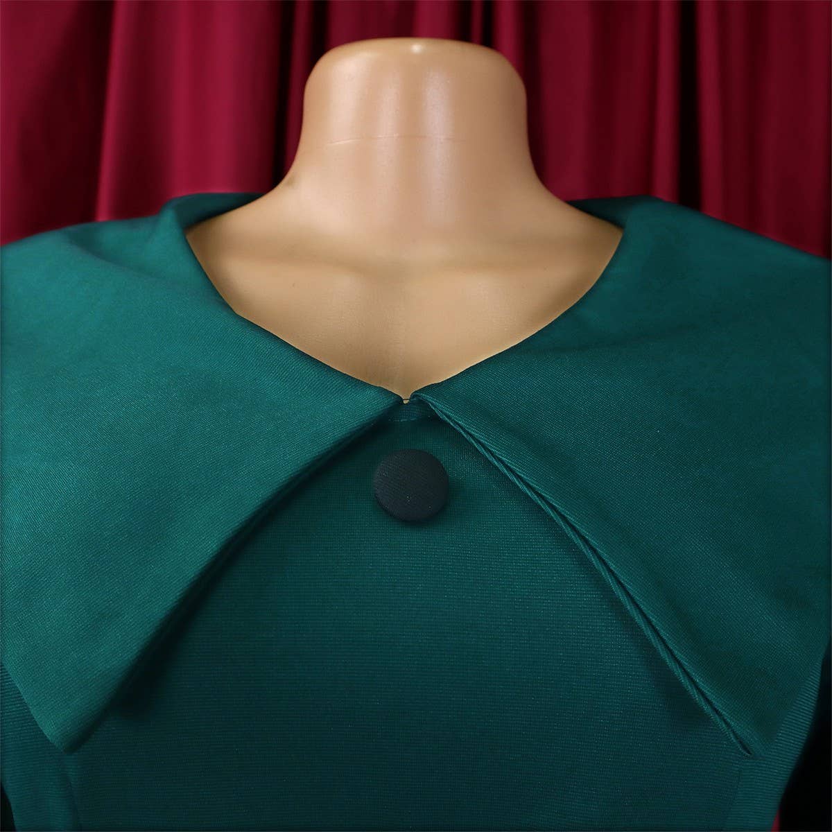 SOLID COLOR FASHIONABLE A LINE PLUS SIZE DRESS_CWDMD3670