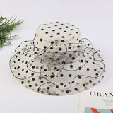 Women Mesh Wavy Edge Beach Sun Hat_Cwah1209