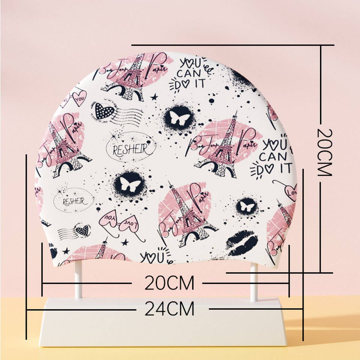 FASHIONABLE ADULT SILICONE SWIM CAP WATERPROOF_CWMM6713