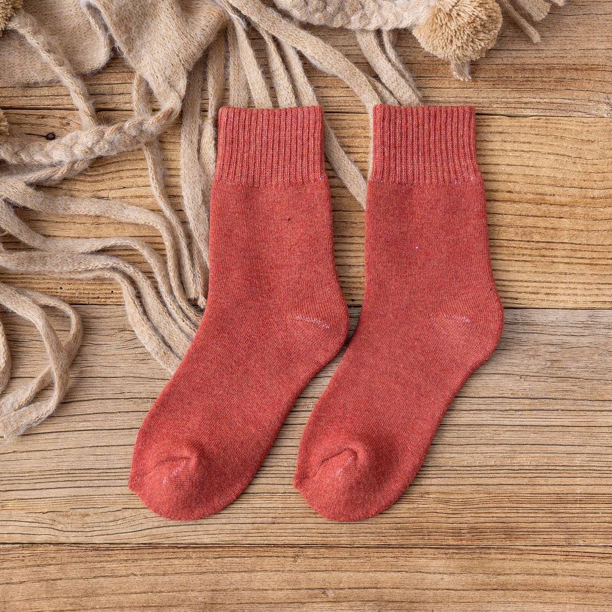 Winter Plus Velvet Thick Warm Terry Mid-Tube Socks_Cwms1391