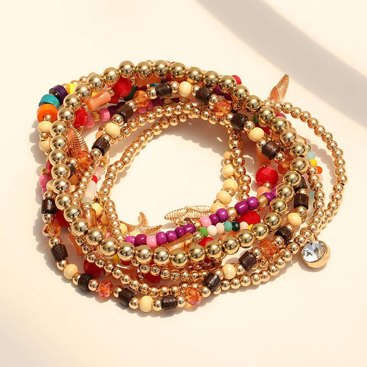 STARFISH BEACH ANKLET SET SUMMER BOHO STYLE_CWMM6342