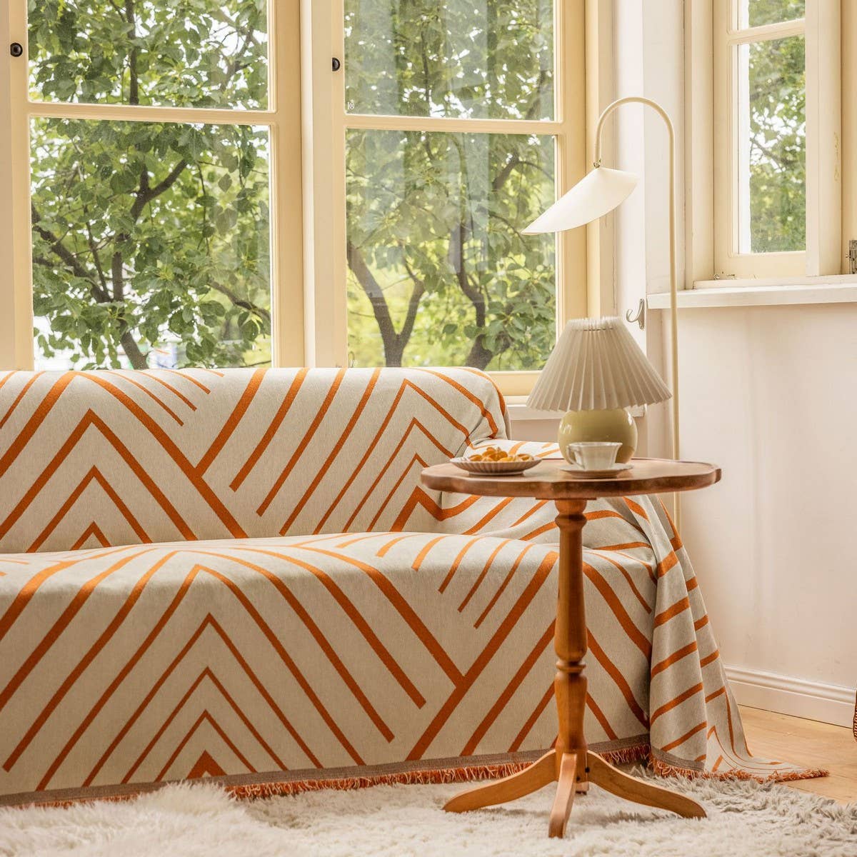 MODERN GEOMETRIC DESIGN DOUBLE SIDED SOFA THROW_CWMM1660