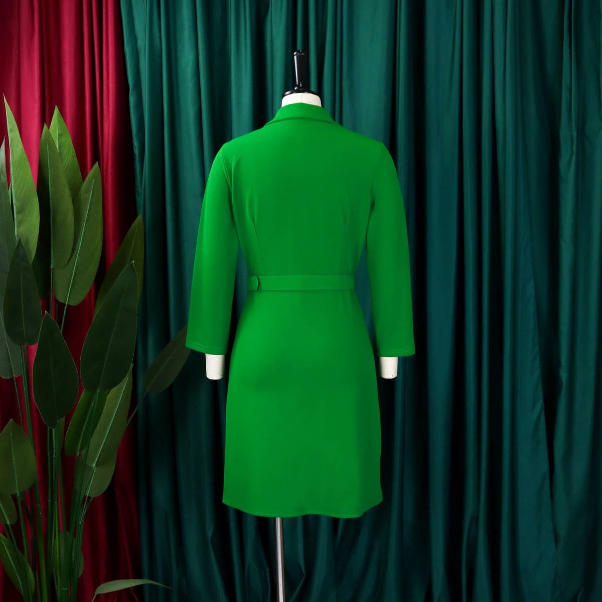 HIGH WAIST FASHIONABLE WAIST MID LENGTH SUIT DRESS_CWDSD6062